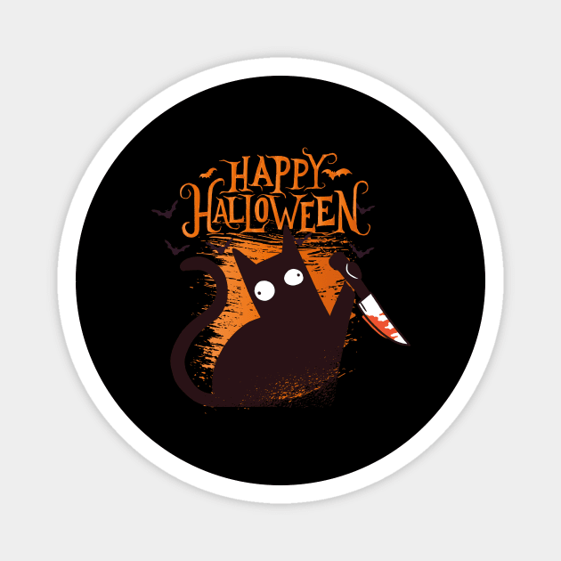 Halloween Happy Halloween Funny what cat Costume Magnet by Pummli